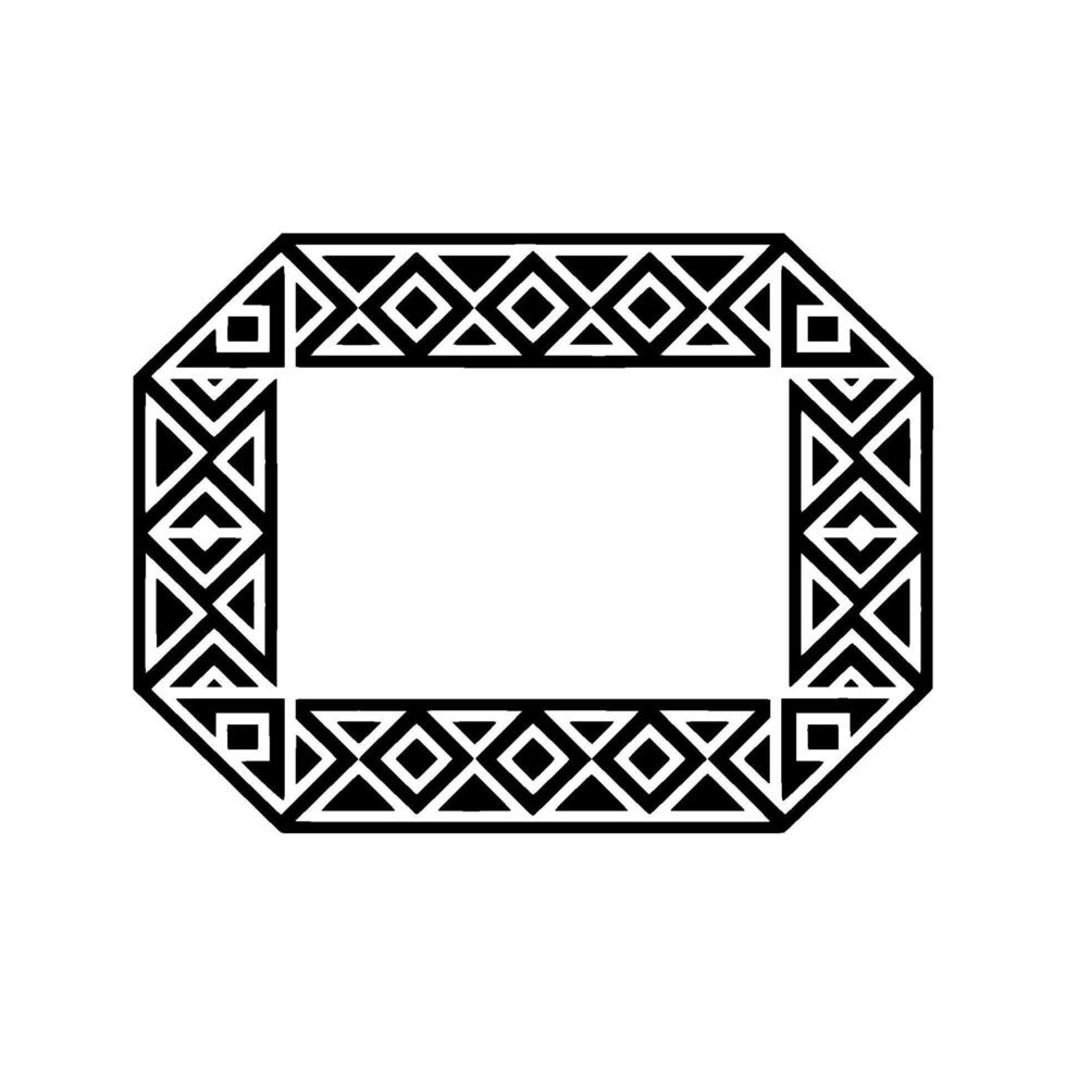 Geometric Deco Frame, Minimalist , Elegant Border - Illustration vector
