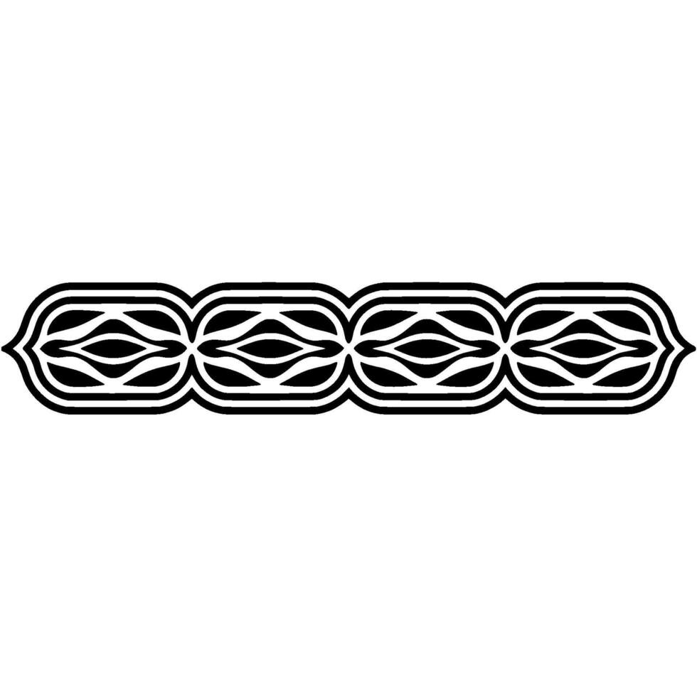 Stylized Wave Border, Geometric Ornamentation vector