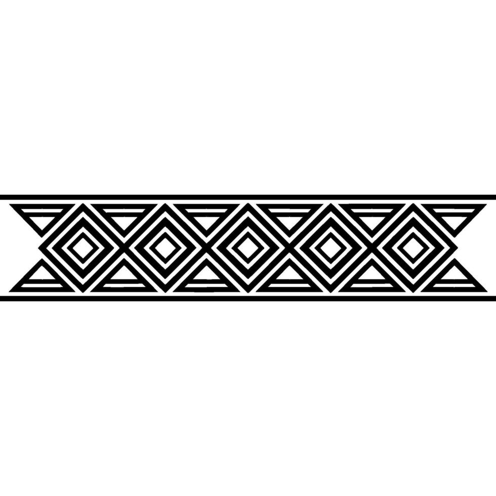 Geometric Deco Border, Minimalist Pattern, alternate version 8 vector