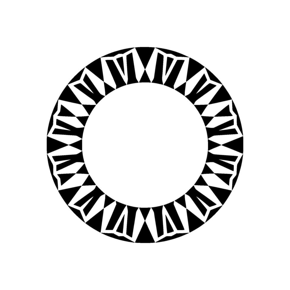 Geometric Circle Pattern, Minimalist , Black White vector