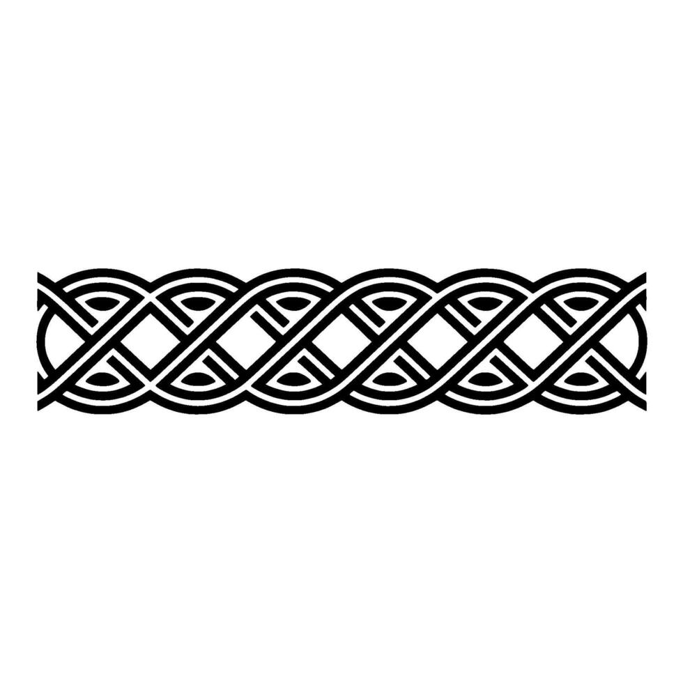 Intricate Celtic Knot Border, Elegant - Pattern vector