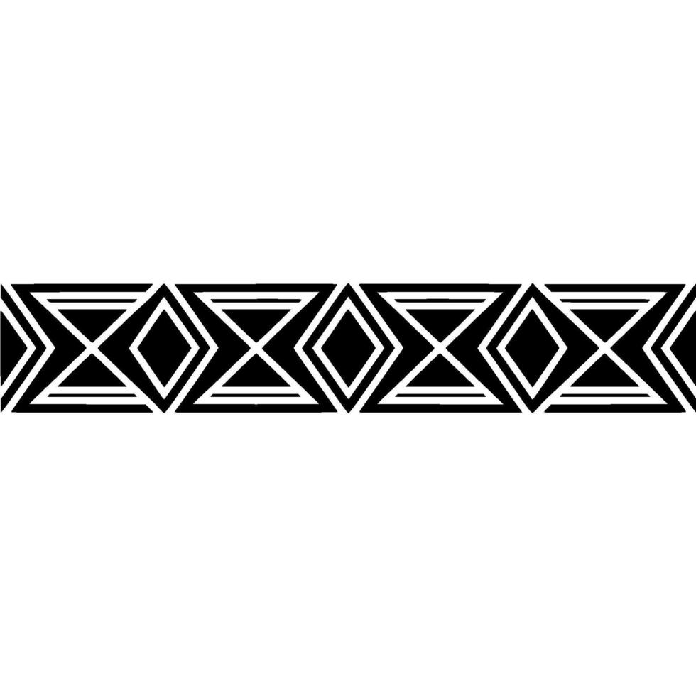 Geometric Deco Border, Minimalist Black White, Symmetry vector