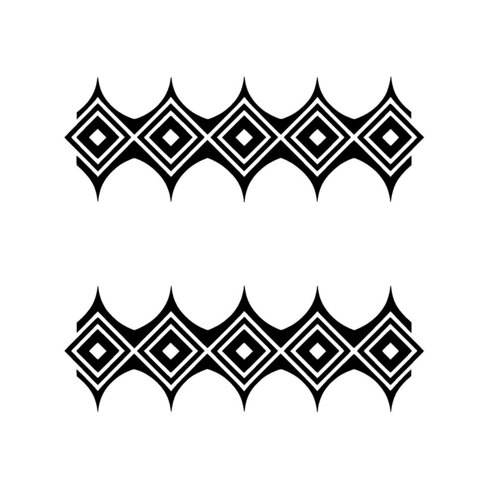 Geometric Tribal Border, Minimalist, alternate version 51 vector