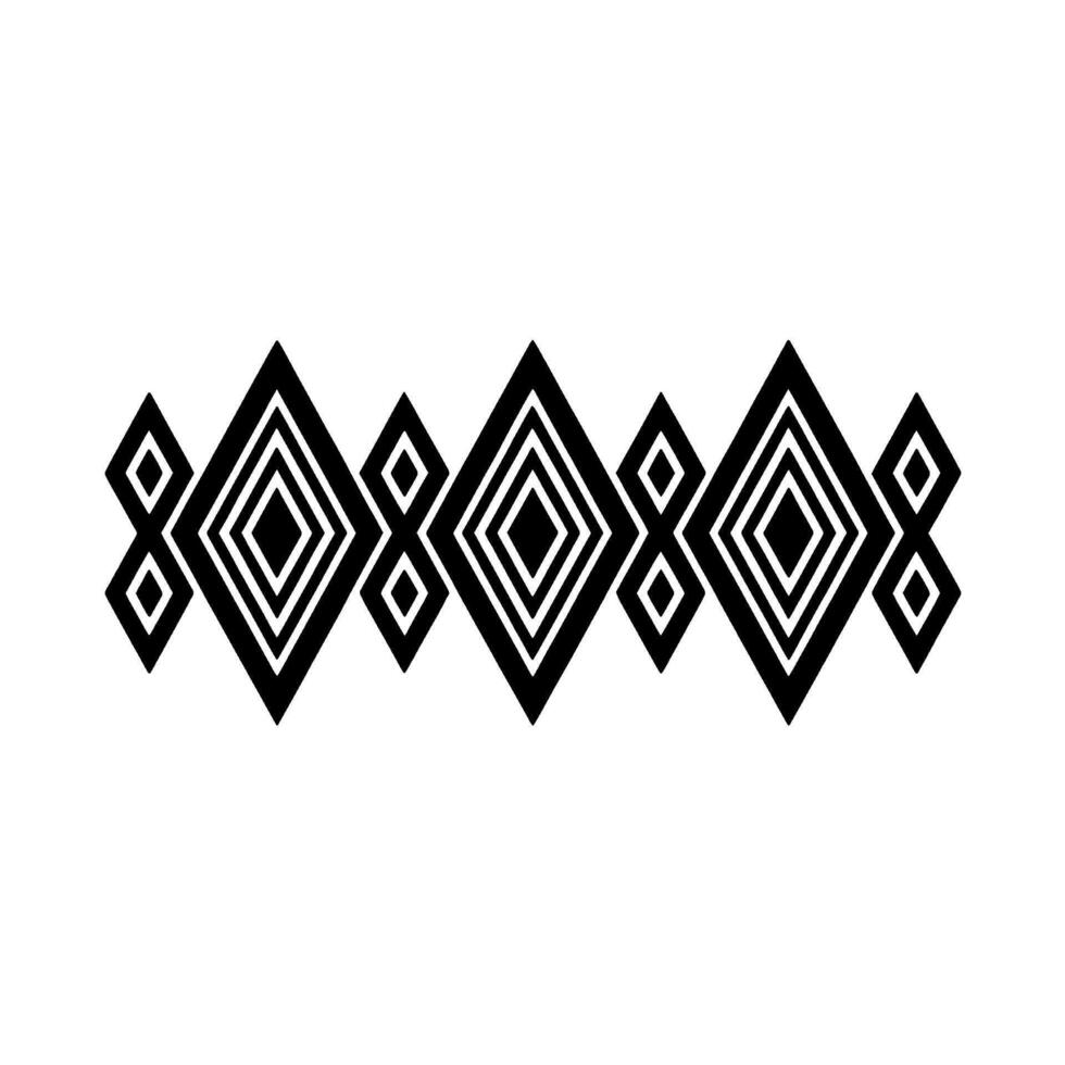 Geometric Tribal Border, Minimalist, alternate version 52 vector