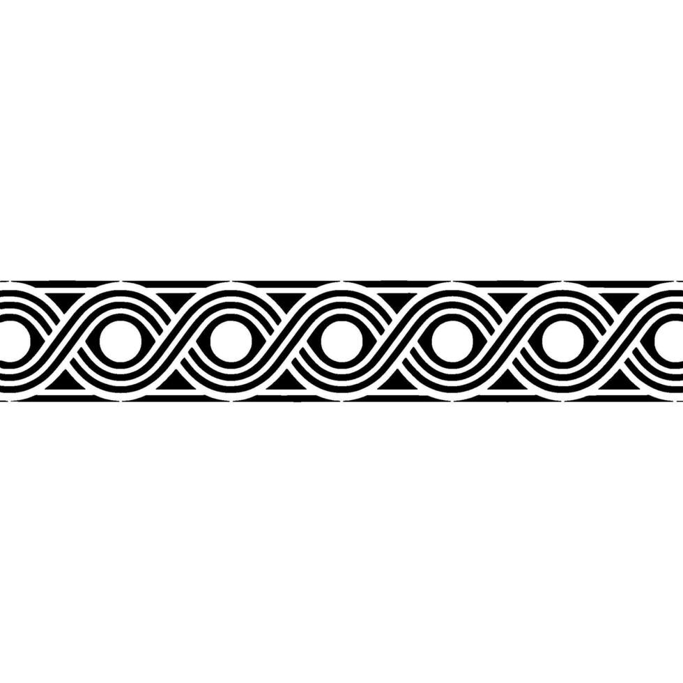 Geometric Celtic Border, Minimalist, Line vector