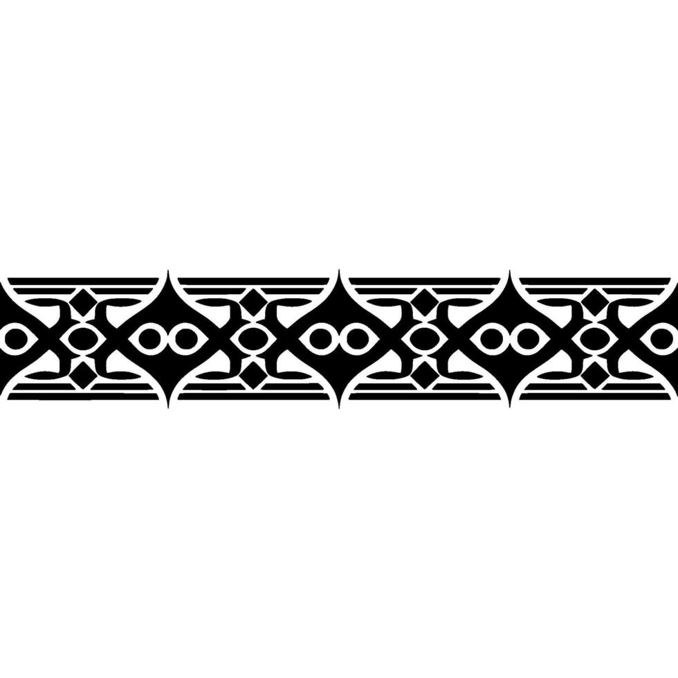 Geometric Tribal Border, Minimalist, alternate version 53 vector