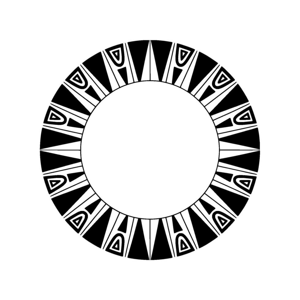 Geometric Circle, Tribal Motif, Minimalist vector