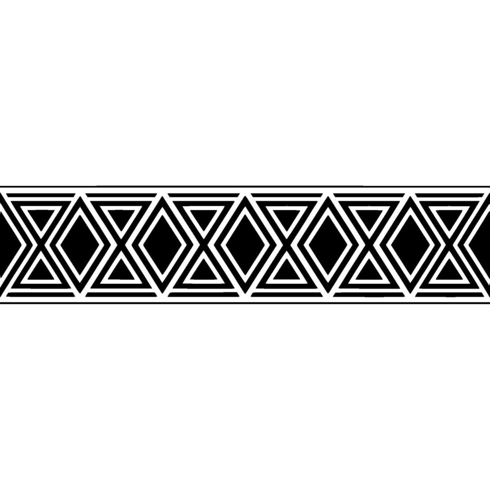 Geometric Deco Border Black White Pattern, Geometry vector
