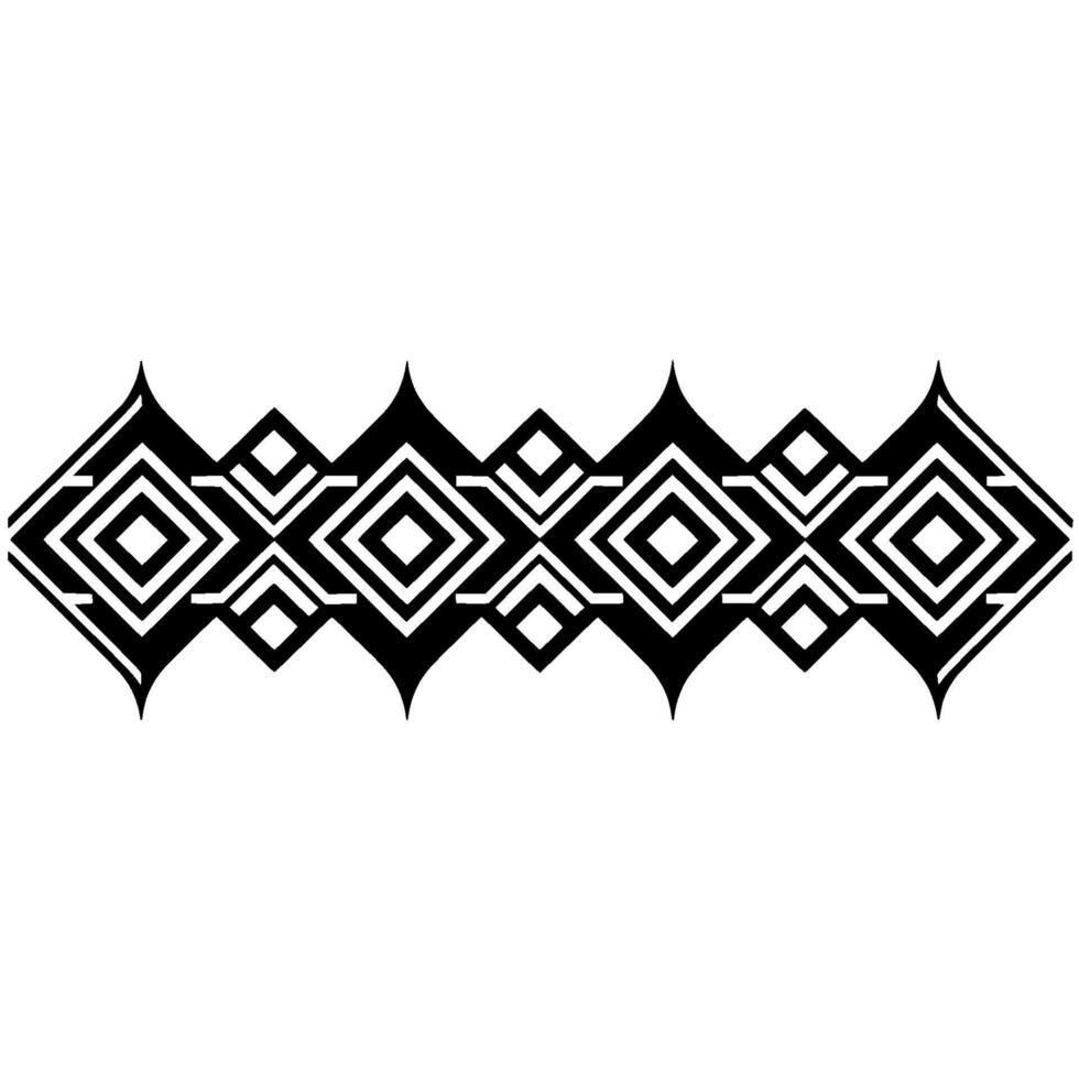 Geometric Deco Border, Stylized Black White Pattern - Art deco vector