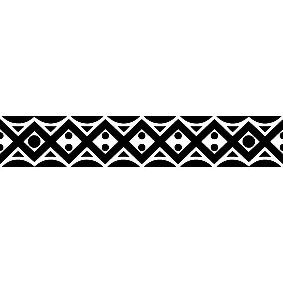Geometric Tribal Border, Minimalist, alternate version 59 vector