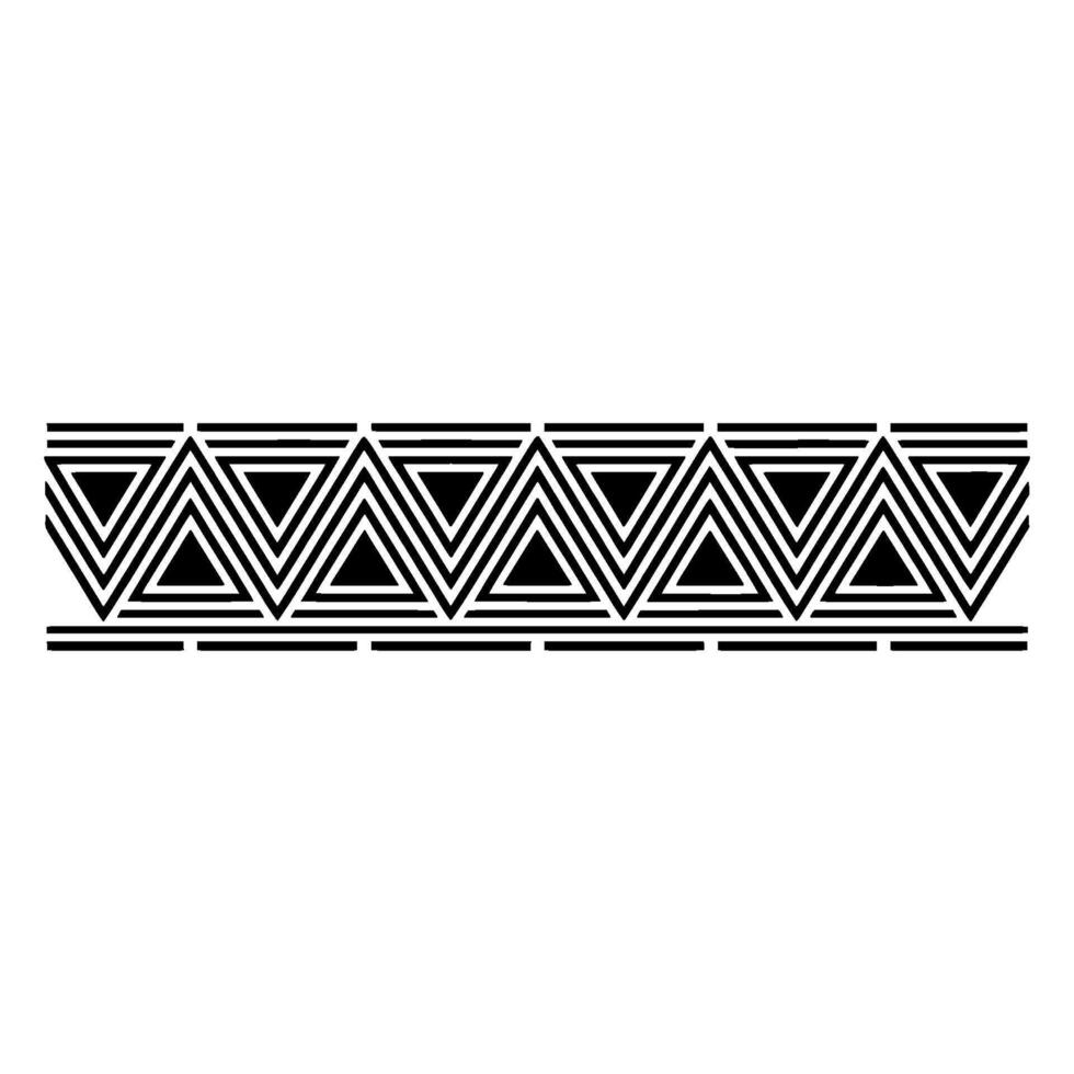 Geometric Tribal Border, Minimalist, alternate version 58 vector