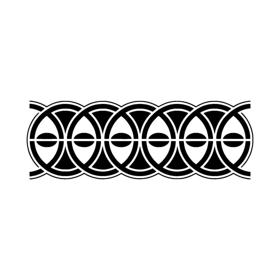 Geometric Rhythm Stylized Circular Border vector