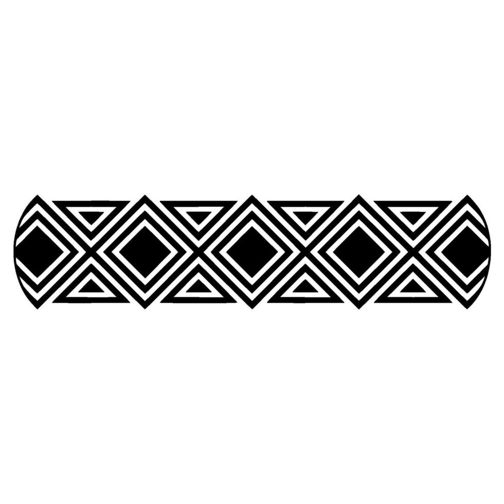 Geometric Deco Border, Minimalist Pattern, alternate version 9 vector