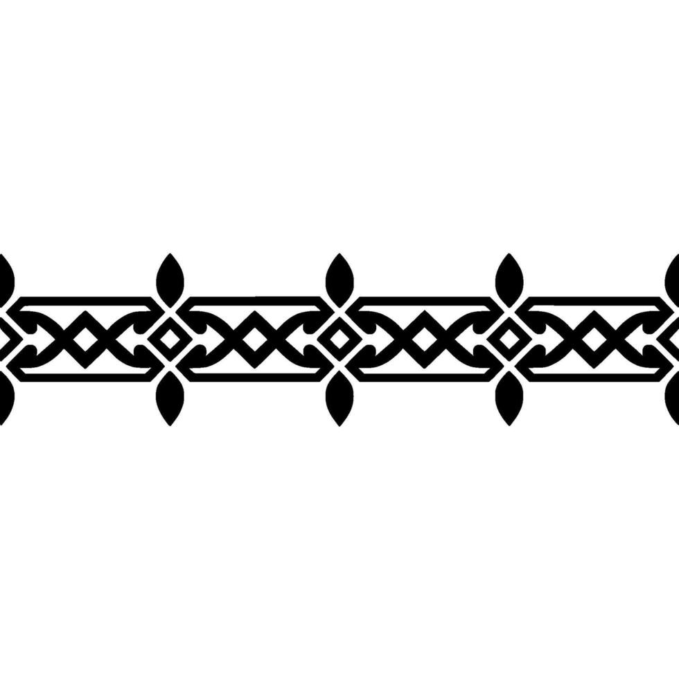 Intricate Celtic Border, Stylized Black - Ornamental vector