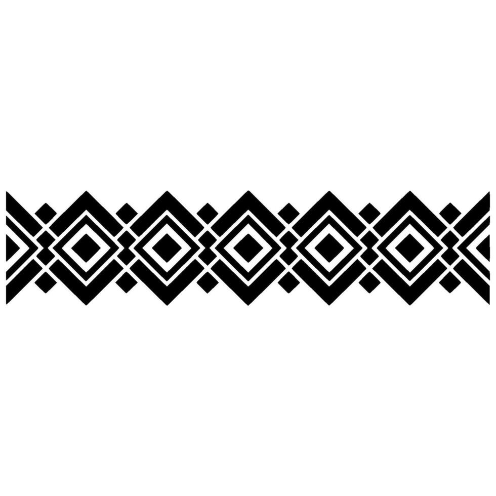 Geometric Diamond Border, Minimalist - Textile vector