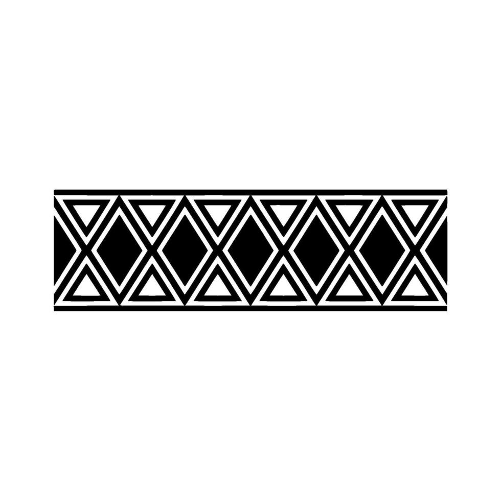 Geometric Deco Border, Minimalist Pattern, alternate version 10 vector