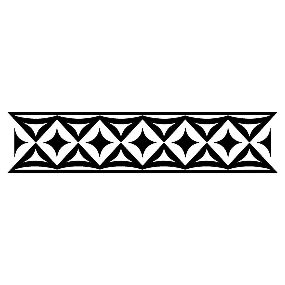 Geometric Tribal Border, Minimalist, alternate version 62 vector