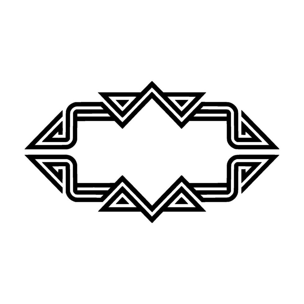Geometric Deco Ornament, Minimalist , Abstract Shape vector