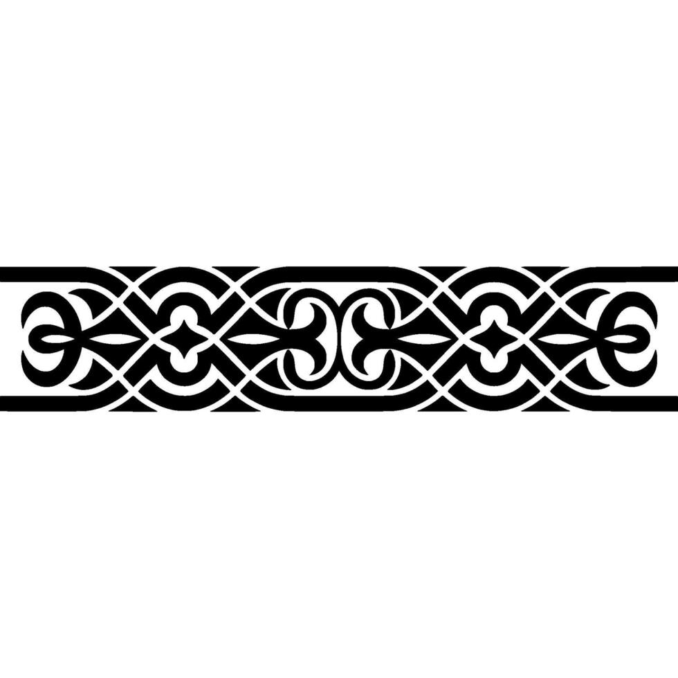 Intricate Celtic Border, Vintage Ornamentation, Textile vector