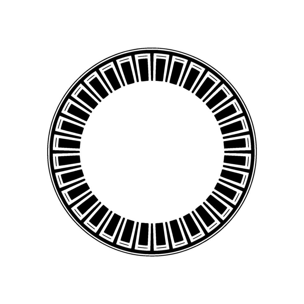 Geometric Circle Frame, Minimalist , Modern Pattern, Abstract vector