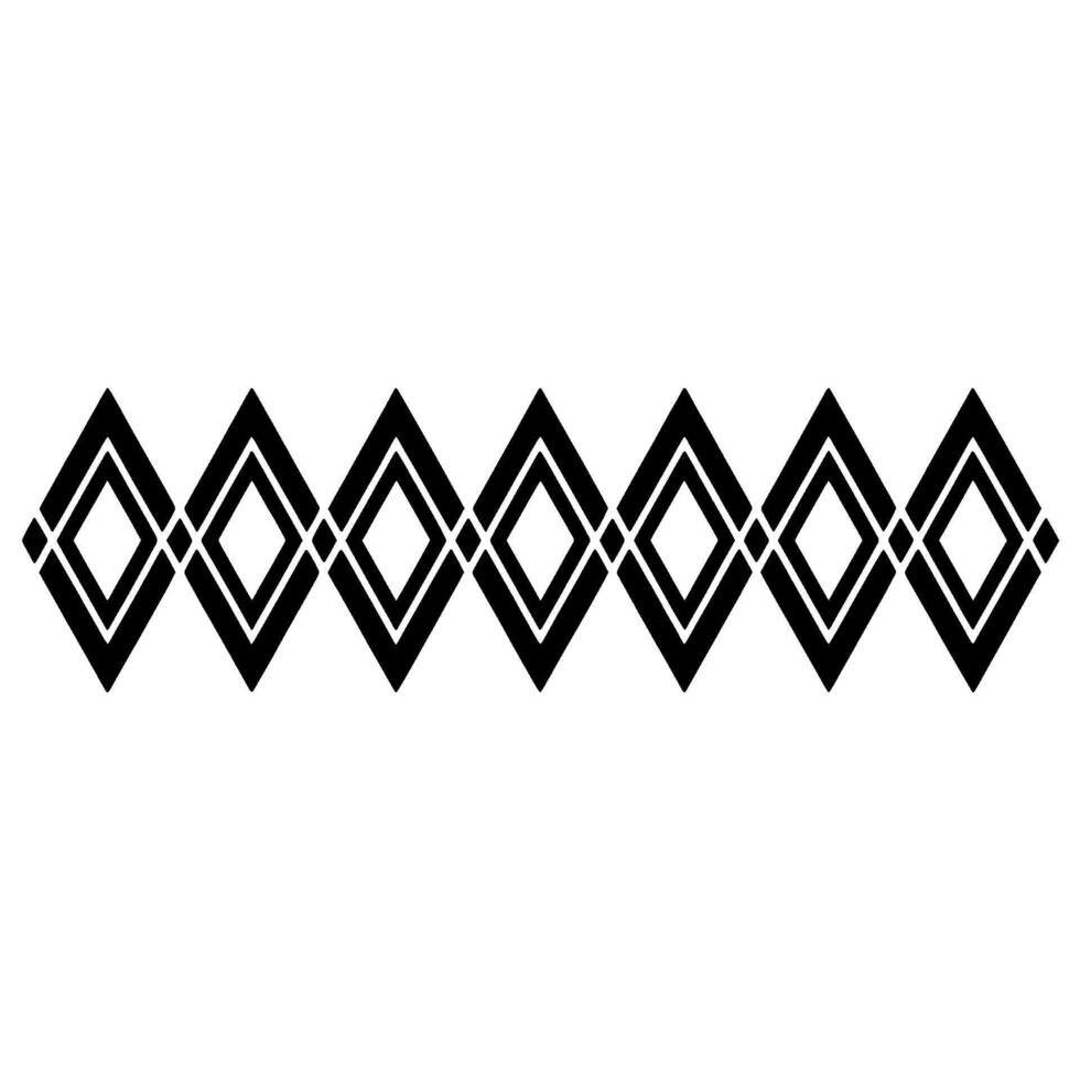 Geometric Diamond Border, Minimalist - Illustration vector
