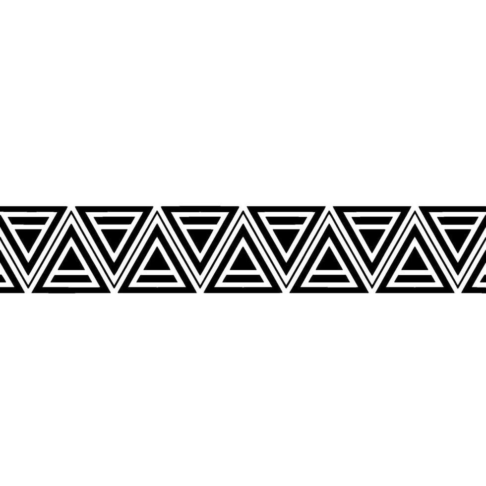 Geometric Deco Border, Repeating Triangle Pattern, Triangles vector