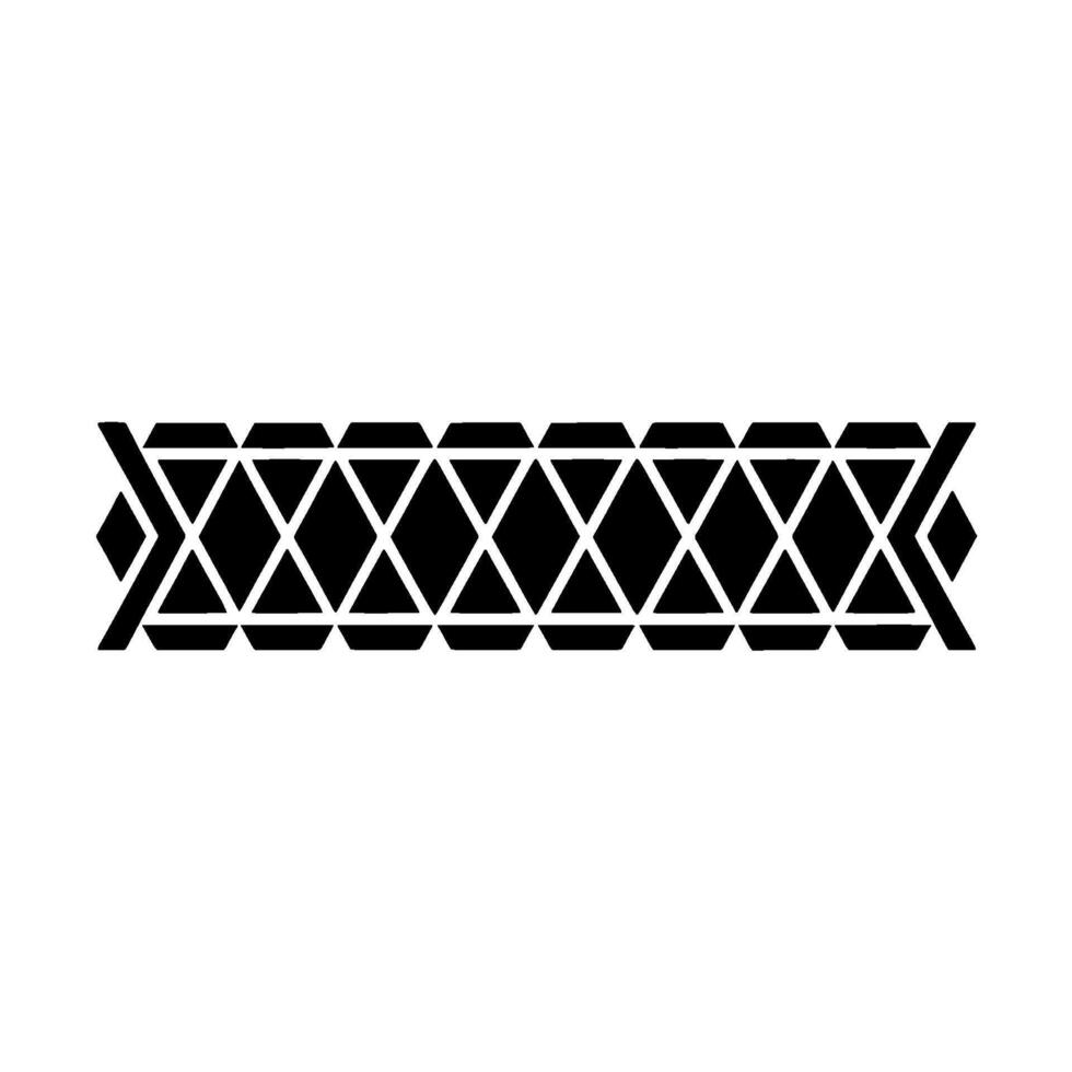 Geometric Tribal Border, Minimalist - Layout vector