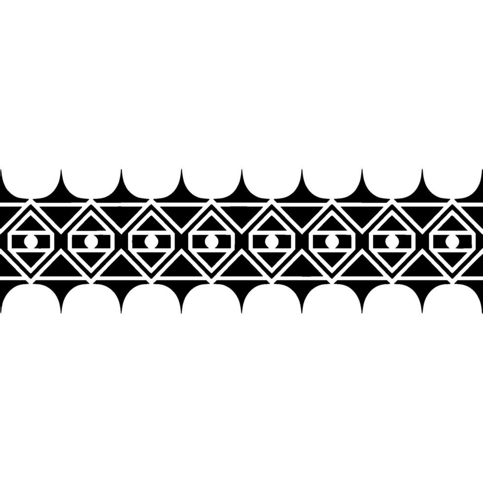 Geometric Tribal Border, Minimalist, alternate version 64 vector