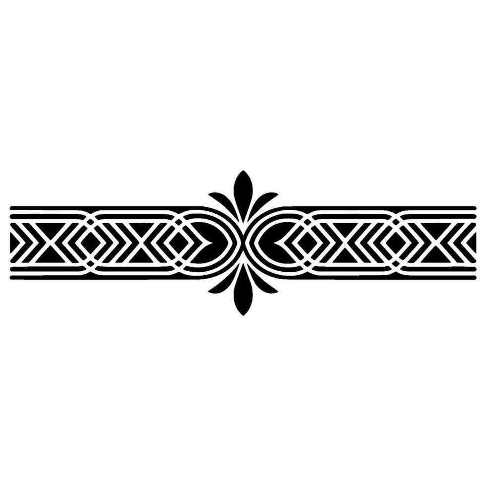 Art Deco Border, Elegant Division, Geometric Ornamentation, Ornament vector