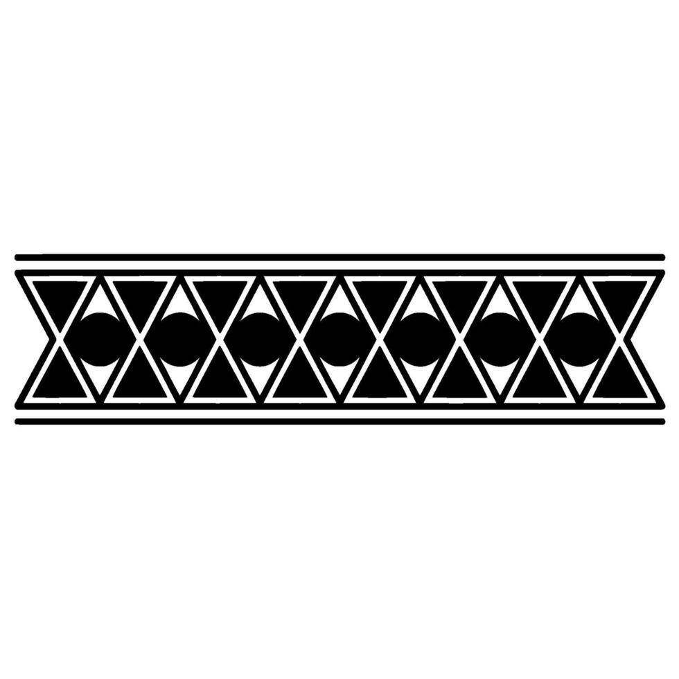 Geometric Tribal Border, Minimalist, alternate version 65 vector