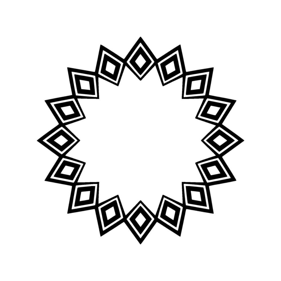 Geometric Tribal Border, Minimalist , Circular Motif, Pattern vector