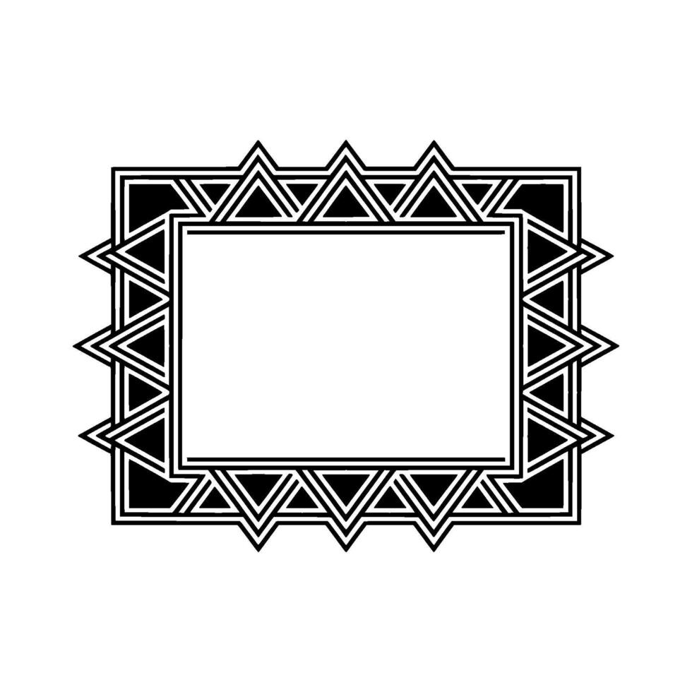 Geometric Deco Frame, Minimalist , Blank Space, Border vector