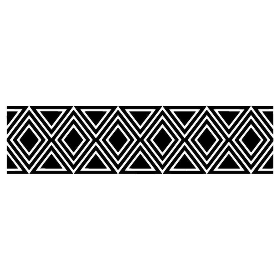 Geometric Deco Border, Minimalist Pattern - Repetitive vector