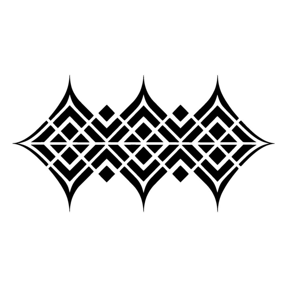 Geometric Tribal Pattern, Black White, Abstract, Diamond vector