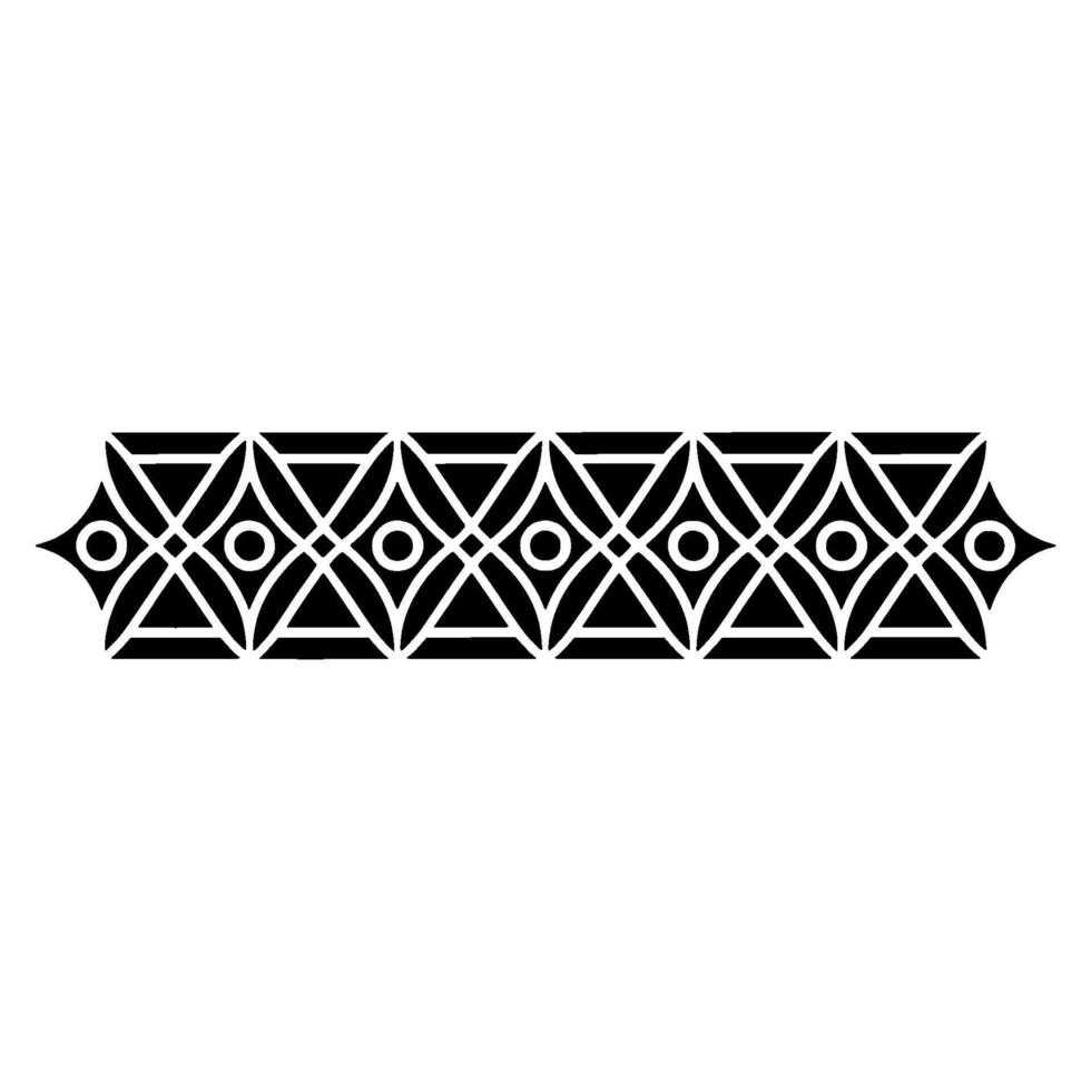 Geometric Tribal Border, Minimalist, alternate version 66 vector