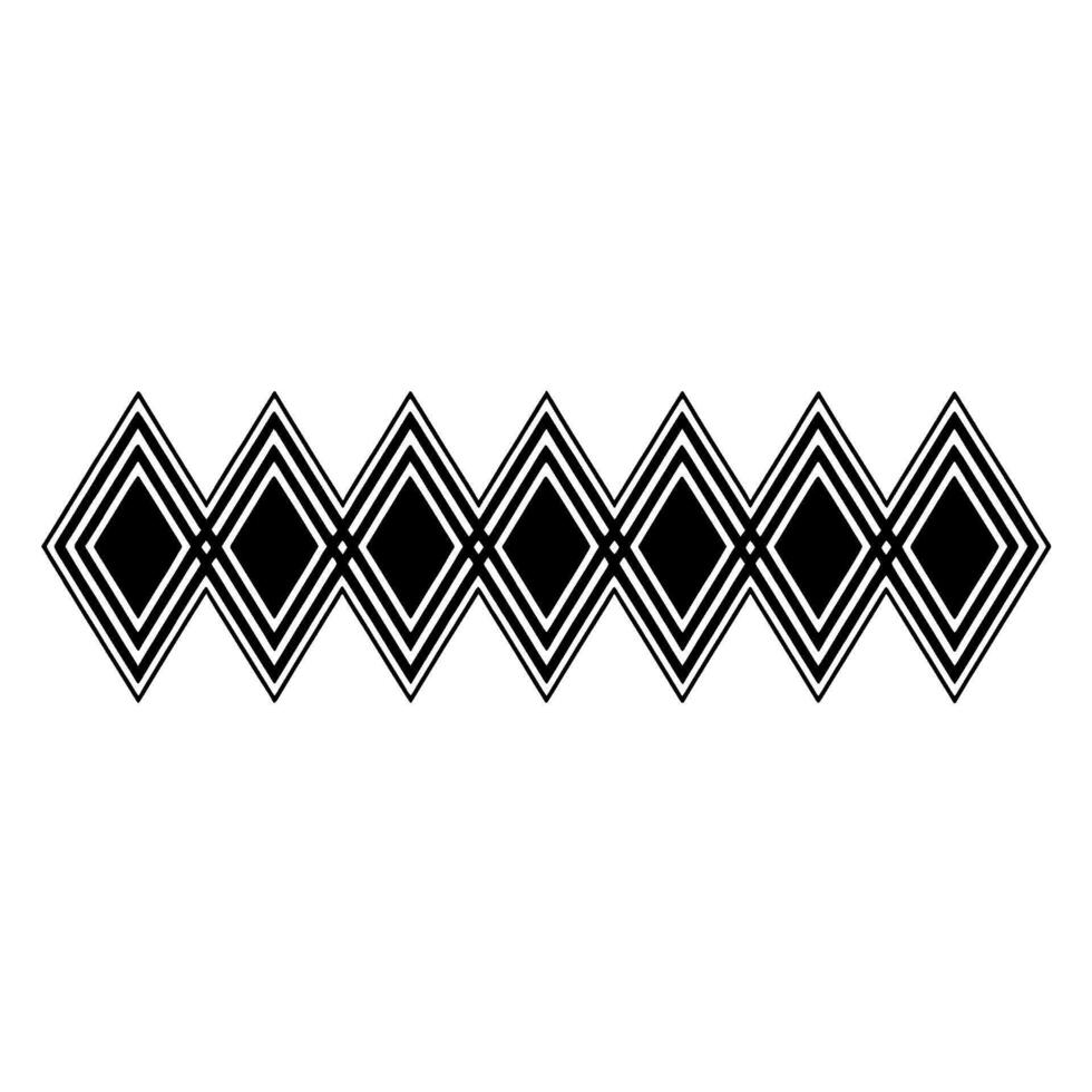Geometric Diamond Border, Minimalist , Linear Pattern, Diamonds vector