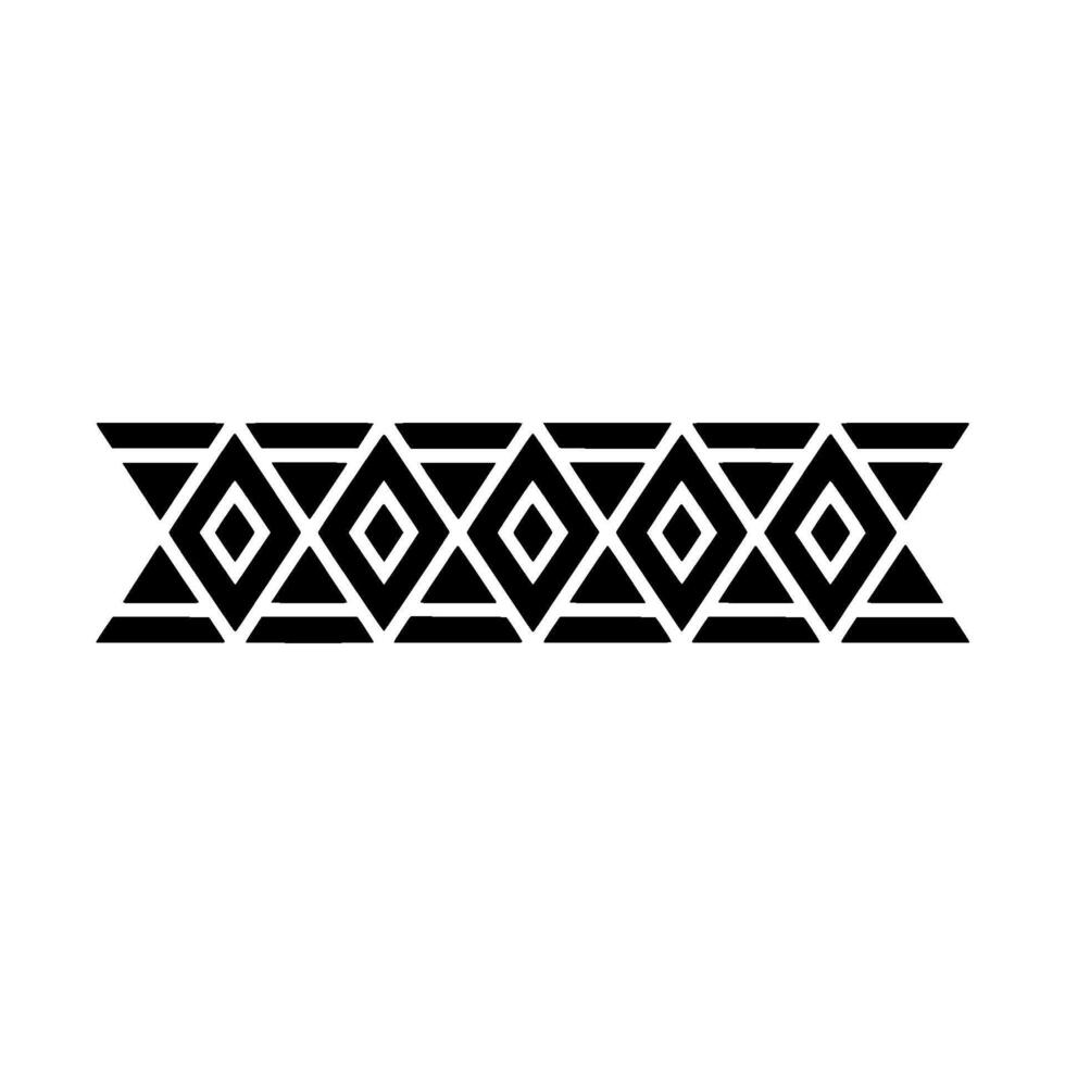 Geometric Tribal Border, Minimalist, alternate version 67 vector