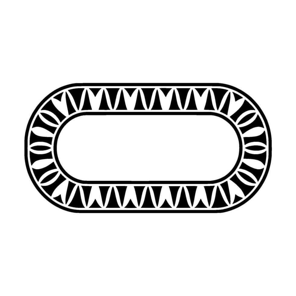 Geometric Oval Frame, Minimalist , Abstract Pattern, Illustration vector