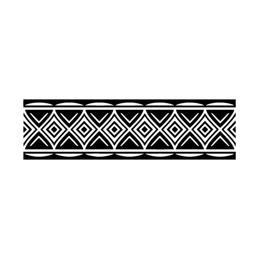 Geometric Tribal Border, Minimalist, alternate version 68 vector