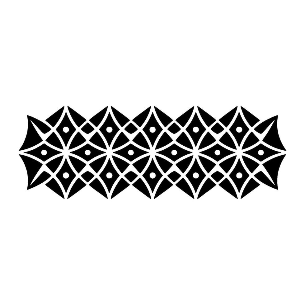 Geometric Tribal Border, Minimalist Pattern, Black White vector