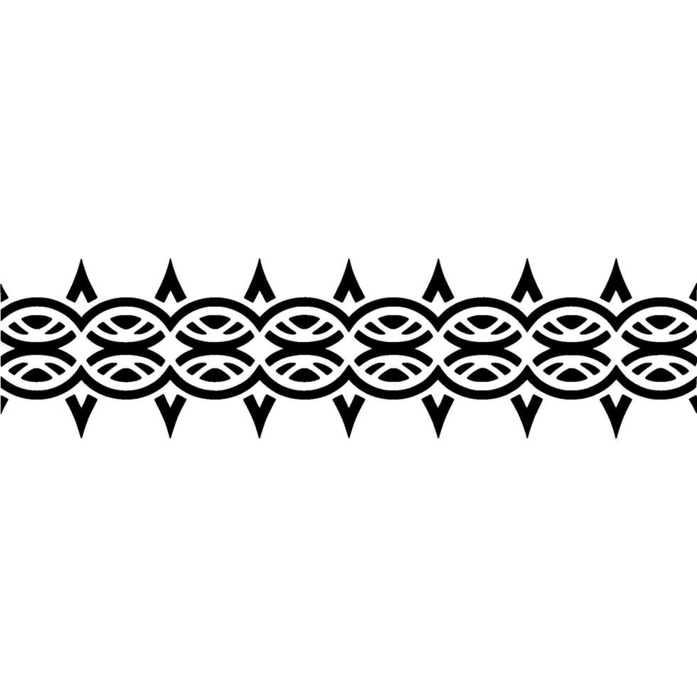 Geometric Tribal Border, Minimalist , Black White - Minimalism vector