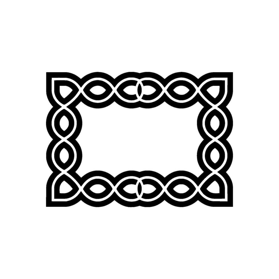 Celtic Knot Frame, Intricate Border, Vintage vector
