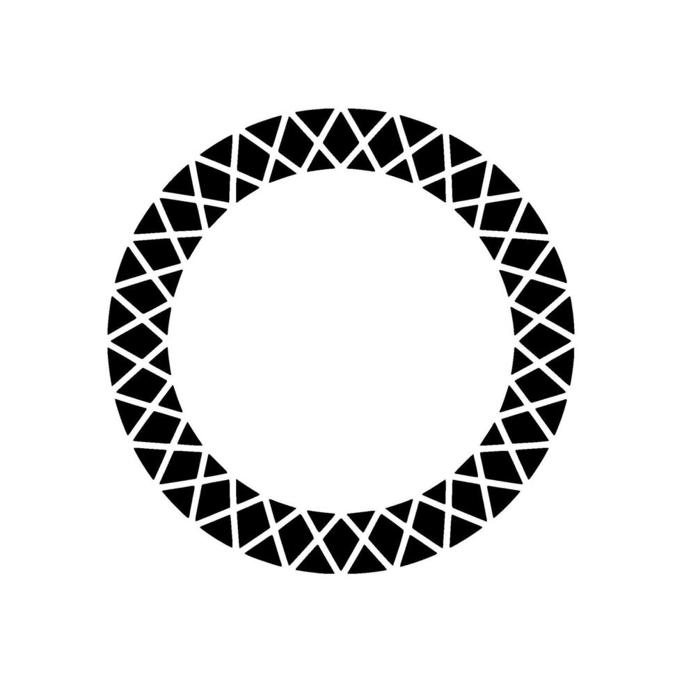 Geometric Circle Frame, Minimalist Pattern, Negative Space vector