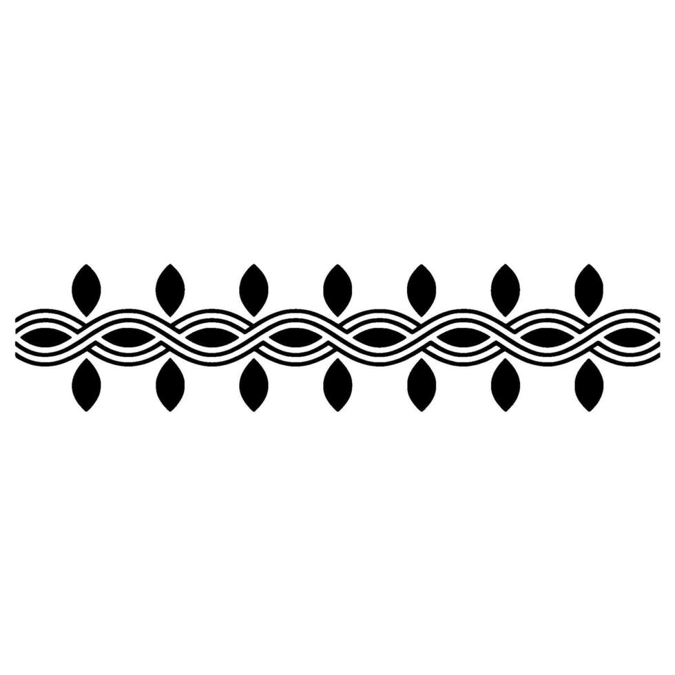 Stylized Wave Border, Minimalist Element vector