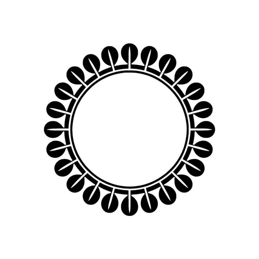 Stylized Circular Ornament, Minimalist, Decorative vector