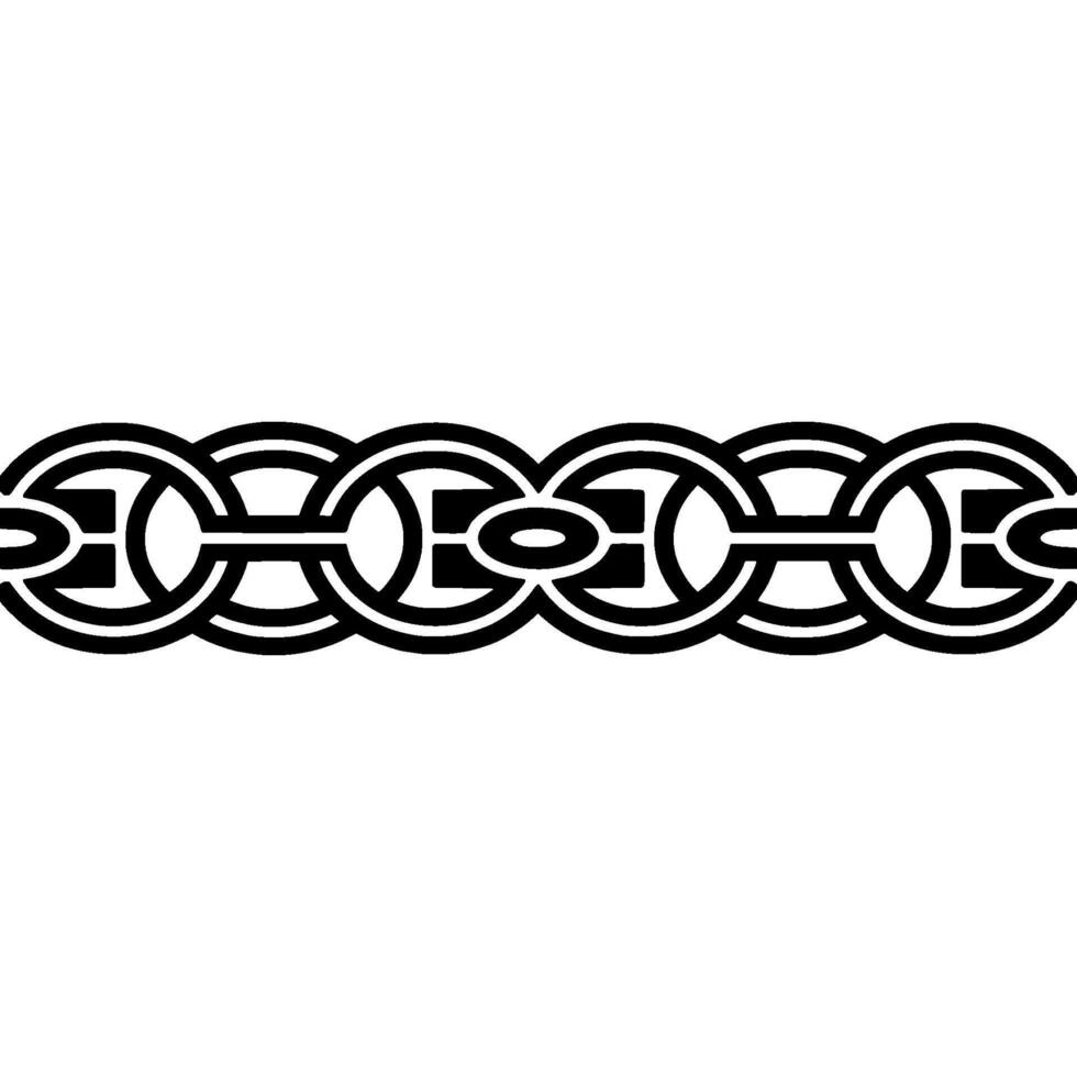 Interlocking Circle Border, Minimalist vector