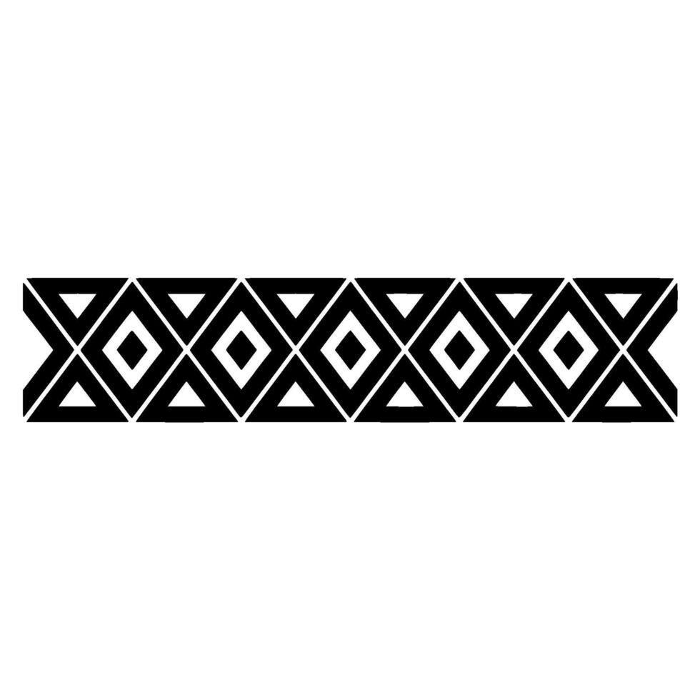 Geometric Border, Black and White Pattern, Minimalist, Diamond vector