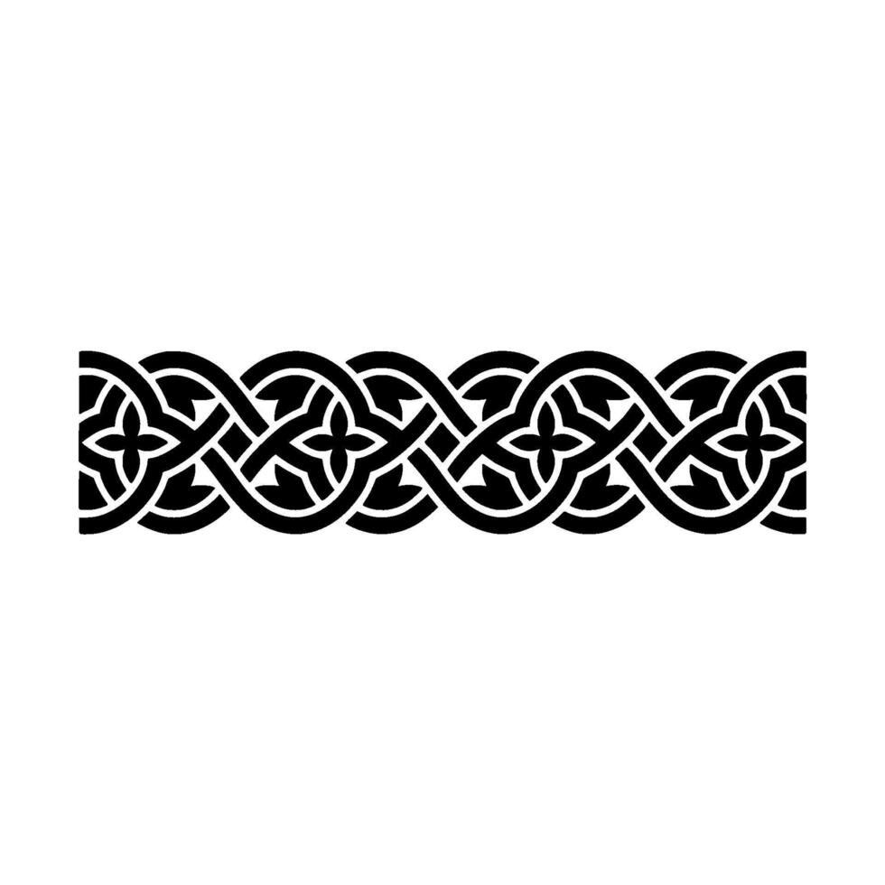 Intricate Celtic Border, Detailed Knotwork vector