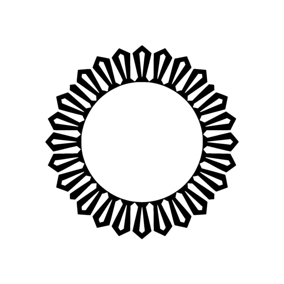 Geometric Circle, Minimalist , Dark Outline, Abstract Pattern vector