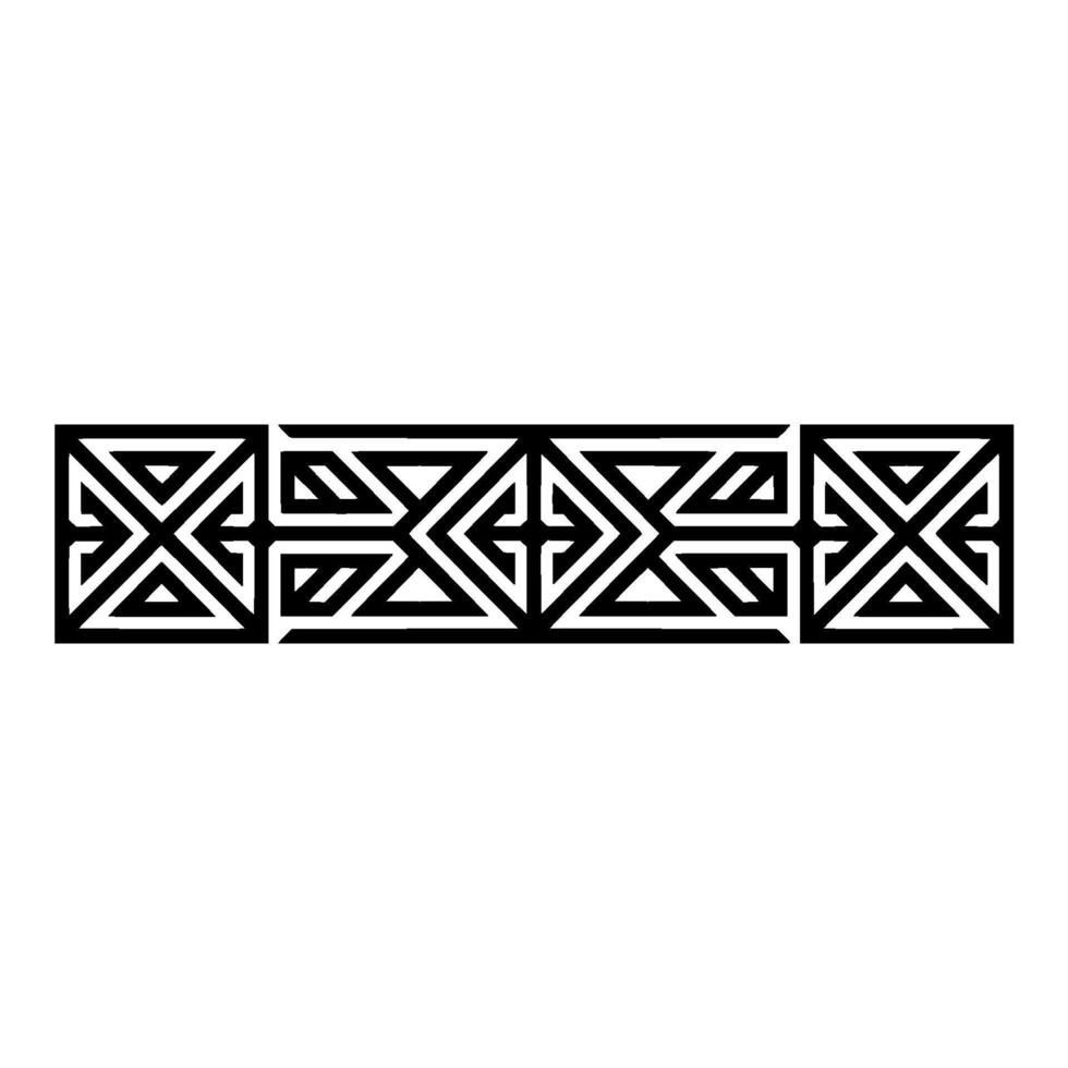 Geometric Tribal Pattern, Black White, Minimalist vector